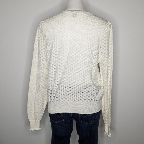 White Textured Sweater by Autumn Cashmere - Picture 5 of 7